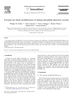 Focused ion beam modifications of indium phosphide photonic