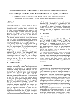 Potentials and limitations of optical and SAR satellite imagery for