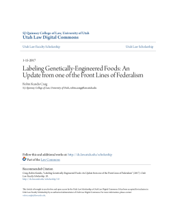 Labeling Genetically-Engineered Foods