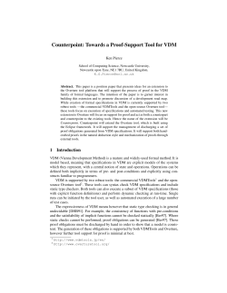Counterpoint: Towards a Proof-Support Tool for VDM