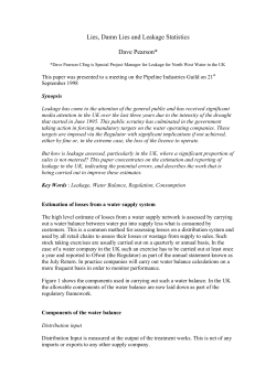 Lies, Damn Lies and Leakage Statistics Dave