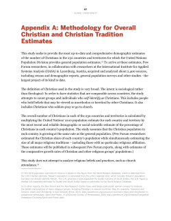 Appendix A: Methodology for Overall Christian and Christian