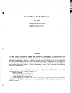 Causal Ordering in a Mixed Structure Abstract