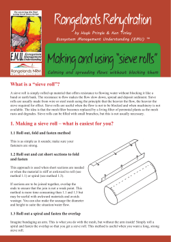 Making and using &ldquo;sieve rolls&rdquo;