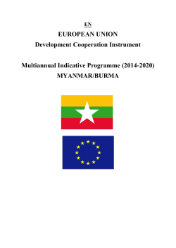Multiannual Indicative Programme for Myanmar - EEAS