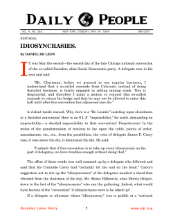 IDIOSYNCRASIES.