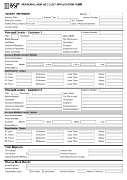account opening form