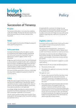 Succession of Tenancy