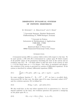DISSIPATIVE DYNAMICAL SYSTEMS OF INFINITE DIMENSIONS M