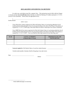 declaration concerning tax returns