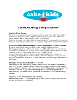 Cake4Kids Allergy Baking Guidelines