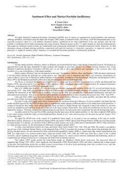 Sentiment Effect and Market Portfolio Inefficiency