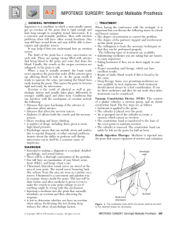 IMPOTENCE SURGERY: Semirigid Malleable Prosthesis