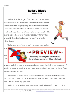 Bella`s Blade - Super Teacher Worksheets