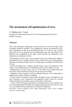 The mechanical self-optimisation of trees