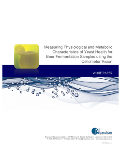Measuring Physiological and Metabolic Characteristics of Yeast