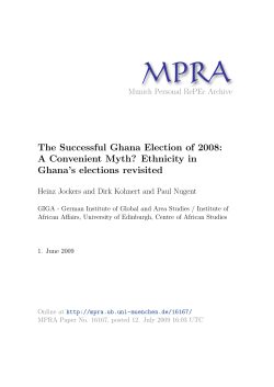 The Successful Ghana Election of 2008: A Convenient Myth