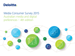 Media Consumer Survey 2015 Australian media and digital