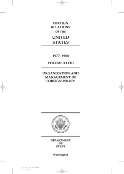 Organization and Management of Foreign Policy