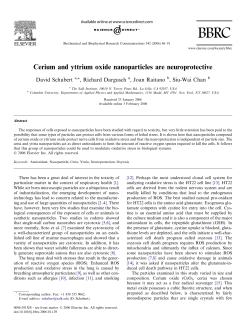 Cerium and yttrium oxide nanoparticles are