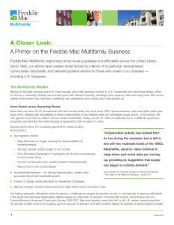 A Primer on the Freddie Mac Multifamily Business