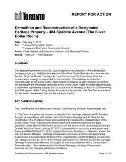Demolition and Reconstruction of a Designated