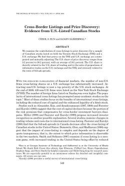 Cross-Border Listings and Price Discovery: Evidence from U.S.