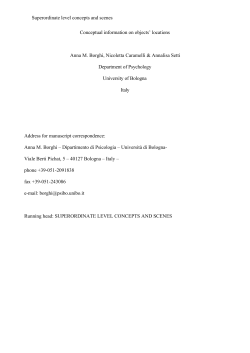 Superordinate level concepts and scenes