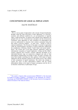 Conceptions of logical Implication