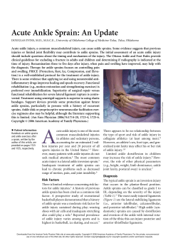 Acute Ankle Sprain: An Update