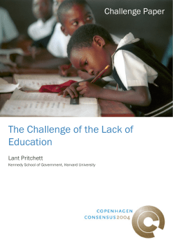 The Challenge of the Lack of Education