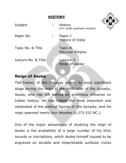 Reign of Asoka