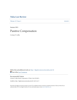 Punitive Compensation - TU Law Digital Commons