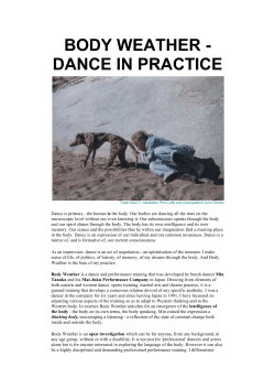 body weather - dance in practice