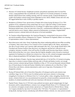 APUSH Unit 2 Textbook Outline Chapter 5 Structure of Colonial