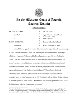 In the Missouri Court of Appeals Eastern District