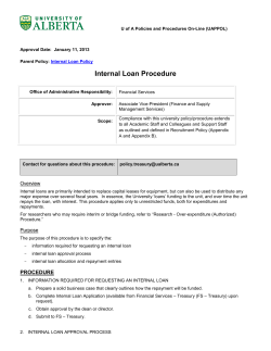 Internal Loan Procedure