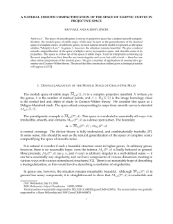 A NATURAL SMOOTH COMPACTIFICATION OF THE SPACE OF