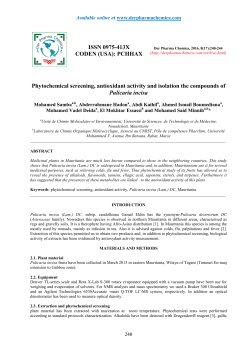 Phytochemical screening, antioxidant activity