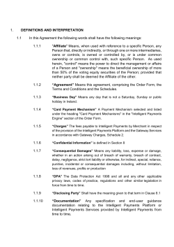 Merchant Terms and Conditions