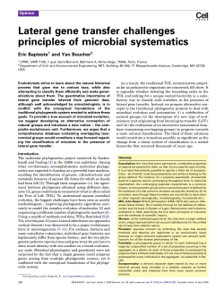 Lateral gene transfer challenges principles of microbial