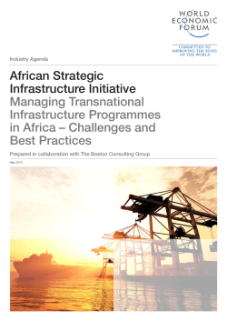 African Strategic Infrastructure Initiative Managing Transnational