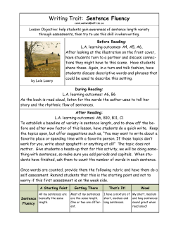 Crow Call Sentence Lesson