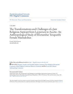 The Transformations and Challenges of a Jain Religious Aspirant