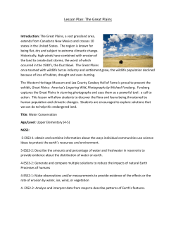 Lesson Plan: The Great Plains