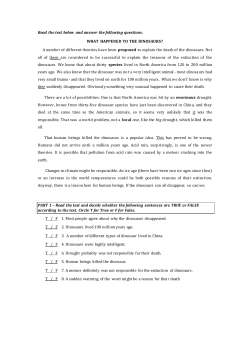 Read the text below and answer the following questions. WHAT