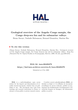 Geological overview of the Angola&ndash;Congo margin, the Congo deep