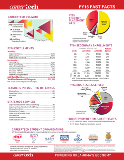 fy16 fast facts - Oklahoma Department of Career and Technology