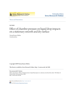 Effect of chamber pressure on liquid drop impacts on a stationary
