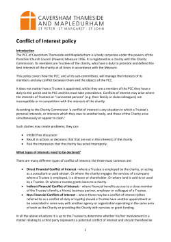 Conflict of Interest policy